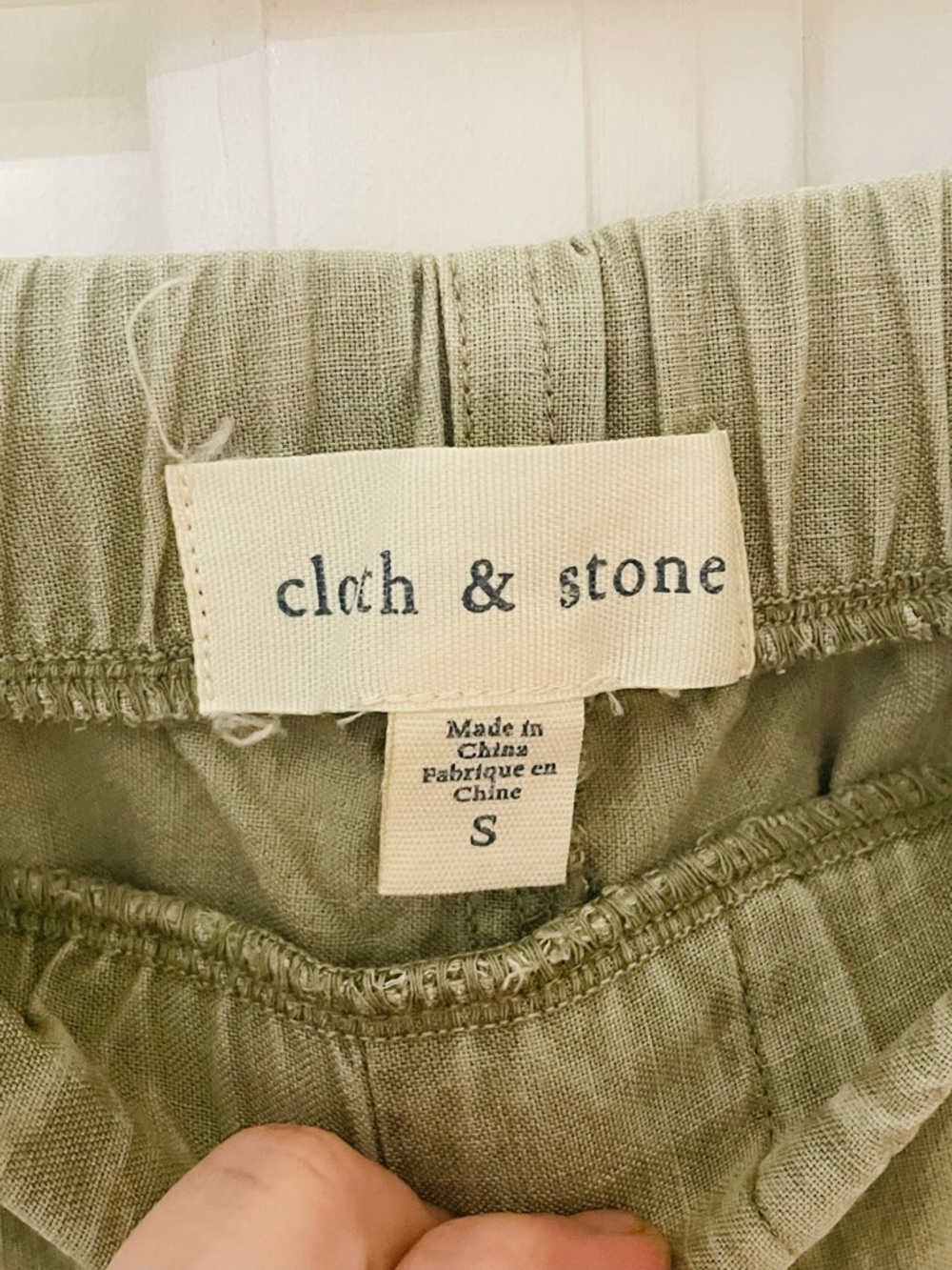 Anthropologie Cloth & Stone Raw Hem Drawstring Shorts‎ Size S - Picture 3 of 5